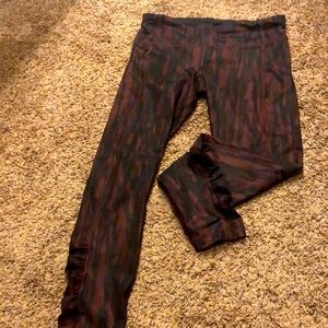 Lululemon pants, maroon and black. Size 8